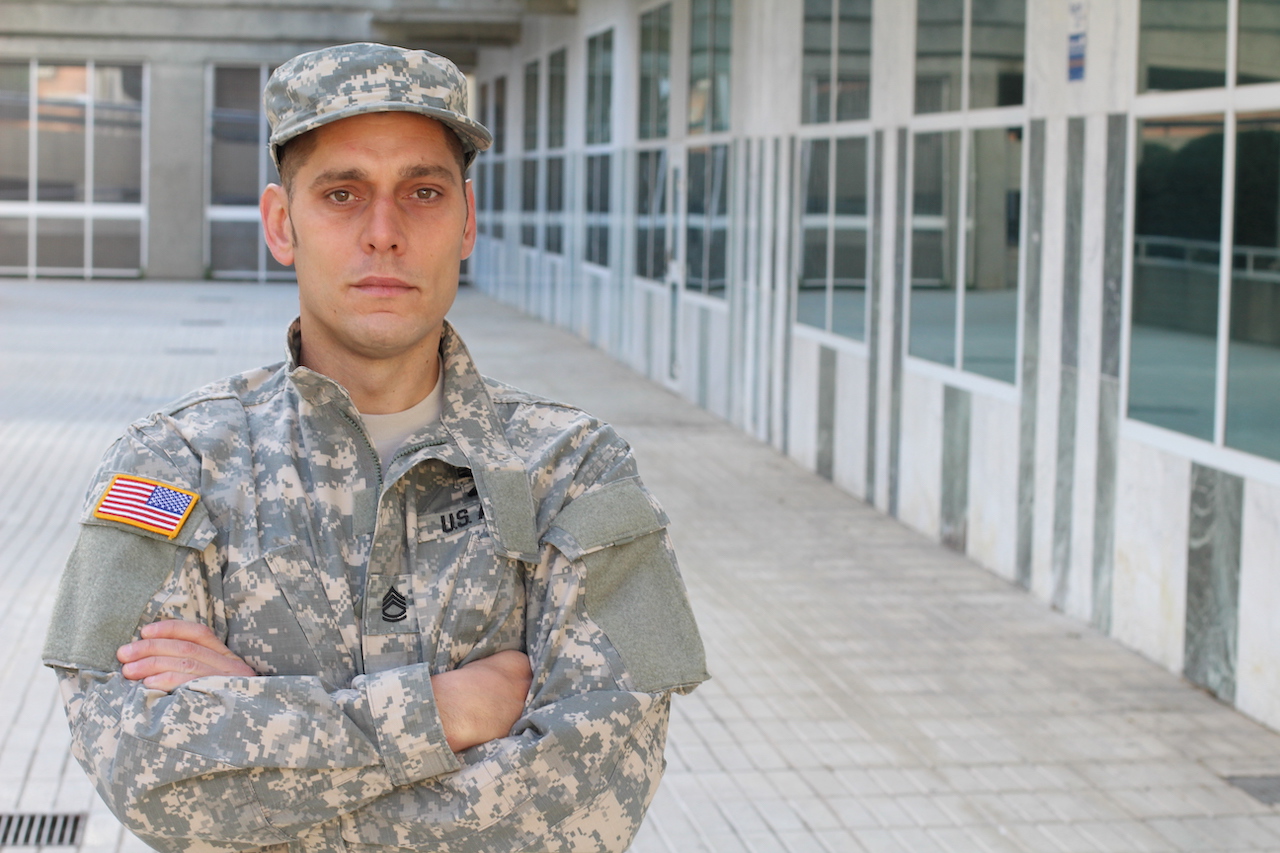 Army Soldier with Arms Crossed.