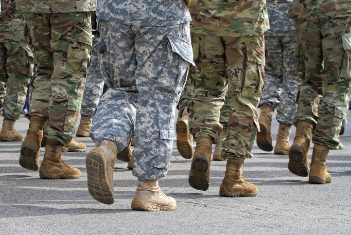 Soldiers walking at Camp Pendleton