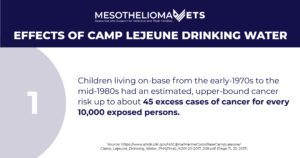 camp lejeune infographic about 45 excess cases of cancer for every 10,000 people exposed to deadly chamicals at camp lejeune